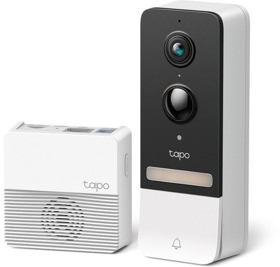 Tapo D230S1 draadloze video deurbel op batterij - 2K 5MP video- inclusief hub - zonder abonnement-slimme deurbel
