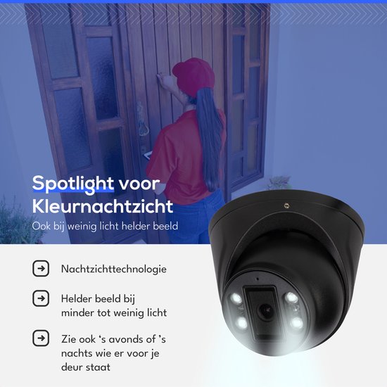 Teceye Compleet Camera Beveiliging Set met 5x POE Camera - 1TB - Beveiligingscamera - Beveiligingscamera binnen - Beveiligingscamera buiten - CCTV Camera systeem - Beveiligingscamera set - Bewakingscamera set van Teceye