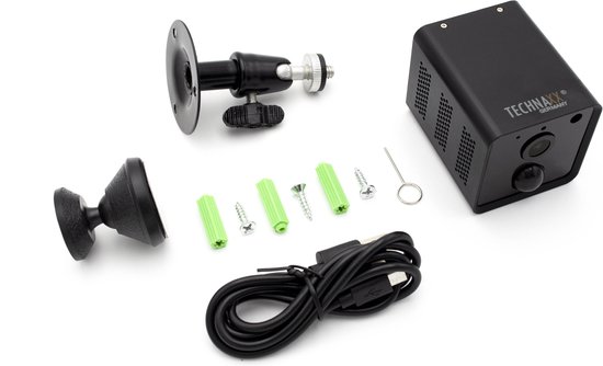 Technaxx TX-190 Mini Camera - FullHD - Met PIR sensor - WiFi - Zwart van Technaxx