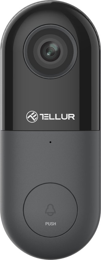 Tellur Smart WiFi Video Deurbel - met Bewegingssensor - Zwart van Tellur