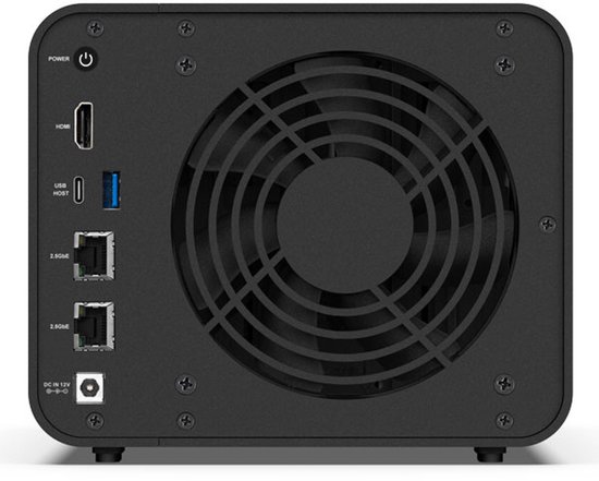 TerraMaster F4-424 - NAS-server - 4 bays - RAID 0, 1, 6, 10 ,JBOD - 1x USB 3.2 gen 1, HDMI - 2x Ethernet 2.5Gbps - Zwart van Merkloos