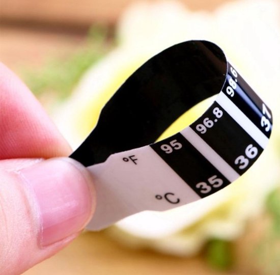 Thermometer fles baby - digitale temperatuur strip sticker babyfles babyflessen babyvoeding voedingsfles - LeuksteWinkeltje van T