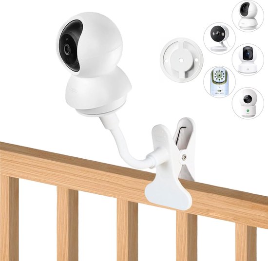 Thijox - Babyfooncamera Cliphouder Zwanenhals voor TP-Link Tapo C200/C210/C220/C201/C202/C211/C212/C222/C230 - Wit - 40 cm - Flexibel en Duurzaam