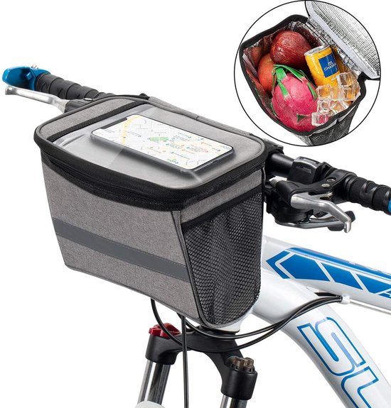 Tikkens® Stuurtas Fiets Waterbestendig - Afneembare Fietstas met Smartphone Houder - Racefiets - E-bike - Elektrische fiets van TIKKENS