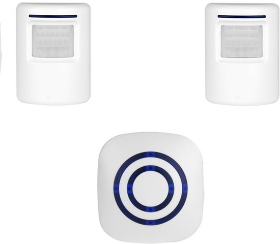 TOVBMUP Proximity deurbel - draadloos deuralarm - met 1 elektronische plug-in ontvanger, 1 PIR bewegingsmelder