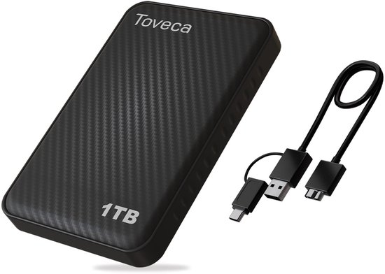 Toveca Externe harde schijf 1 TB - USB 3.0 Harde schijf extern - HDD van Merkloos