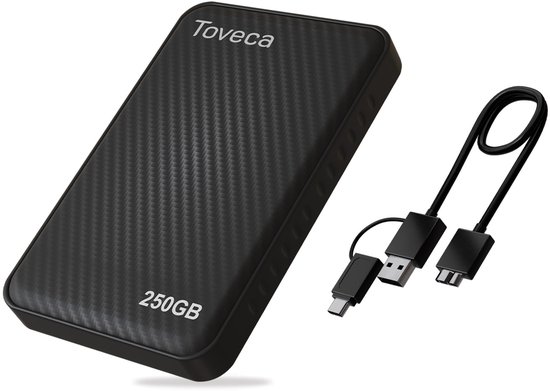 Toveca Externe harde schijf 250 GB - USB 3.0 Harde schijf extern - HDD van Merkloos