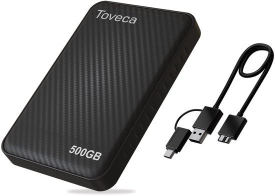 Toveca Externe harde schijf 500 GB - USB 3.0 Harde schijf extern - HDD van Merkloos