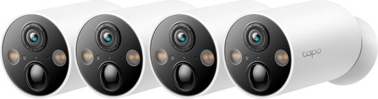TP-Link Tapo C425 - Draadloze Smart Beveiligingscamera - Magnetische Bevestiging - 2K QHD - 4 pack van TP-Link