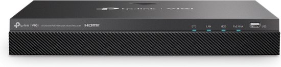 TP-Link VIGI NVR2008H-8MP Netwerk Video Recorder (NVR) Zwart van TP-Link