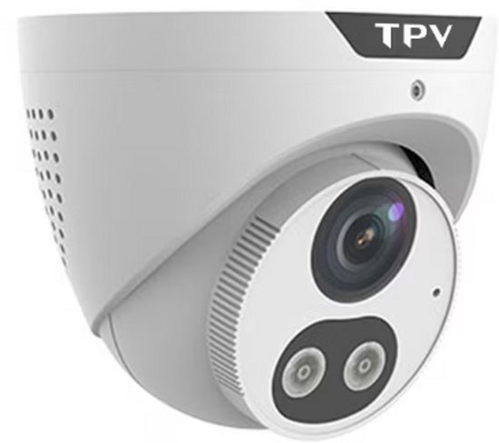TPV Tri-Guard dome wit camera 5MP, 2.8 mm vaste lens van Merkloos