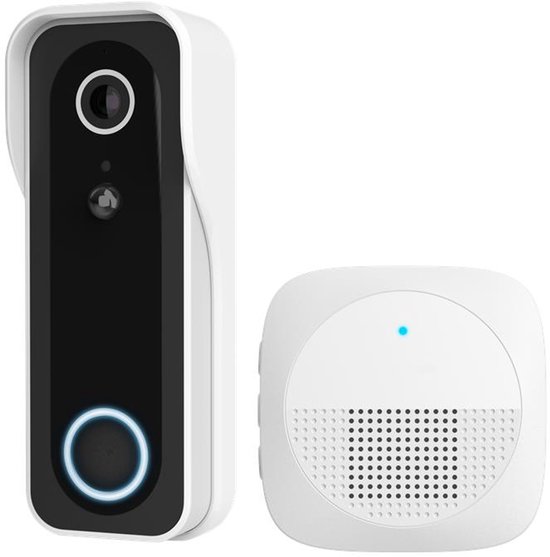 Trust Draadloze Video Deurbel - DOORCAM-3000 - Accu oplaadbaar met USB-C - 2K 3MP - Geen Abonnementskosten - inclusief Chime - Deurbel met Camera - Wit van Trust