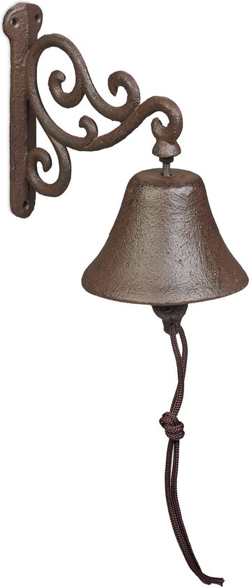 tuinbel gietijzer - met klepel - retro - met klepel - buitenbel