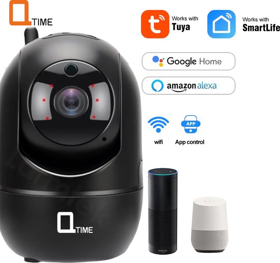 Tuya Premium 1080P Draadloze Mini IP VolgCamera WiFi Babyfoon (honden huisdier-camera) CCTV Indoor 2.4Ghz & 5Ghz Wifi Beveiligings Camera 2-Weg Audio Met Instelbare Bewegingsdetectie Ondersteund Amazon Alexa Echo Google Home TUYA gebaseerde Apps.. van Tuya