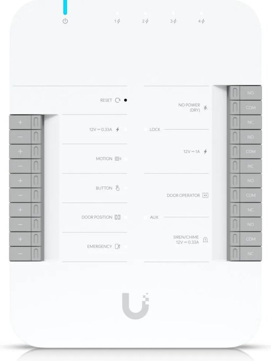 Ubiquiti UniFi Access Hub - Hub codekast - 1 deur - Ethernet - wit