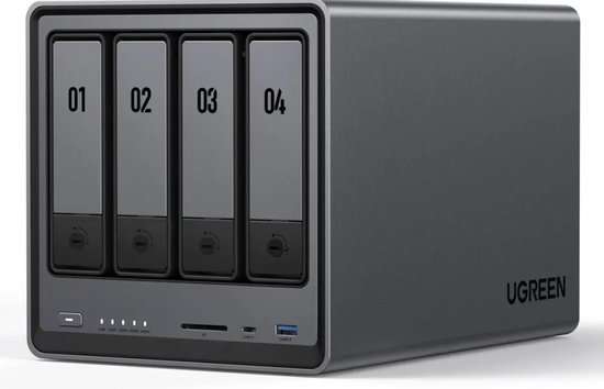 UGREEN NASync DXP4800 - NAS-server 4 bays - Intel i5 1235u - 8 GB DDR5 - Max. 112 TB - M.2, SATA - zwart van Ugreen
