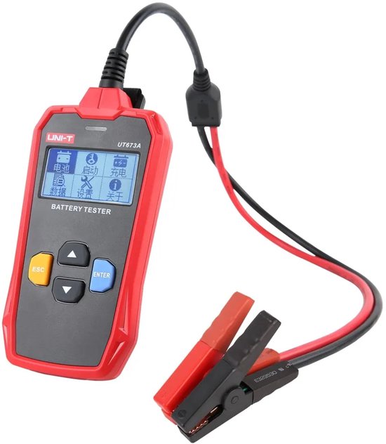 UNI-T UT673A – Accutester voor 12V/24V voertuigen – CCA 40–2000 – AGM/EFB/GEL – Start- & Laadsysteem Diagnose – Batterijconditie, Interne Weerstand – Werkplaatskwaliteit van Merkloos