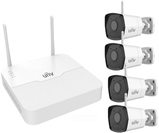 UNV NVR + 4 wifi bullet kit, 2,8mm (KIT/NVR301-04LS3-W/4*2122LB-AF28WK-G ) van Merkloos