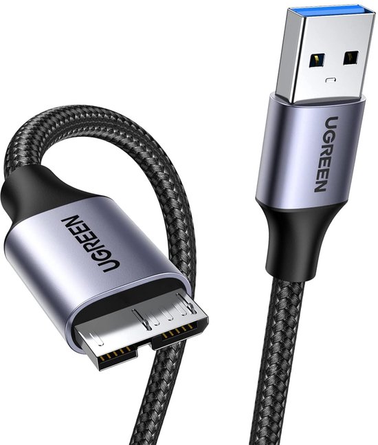 USB 3.0 A naar Micro B Kabel voor Harde Schijf en Opladen (2 Meter) van Merkloos
