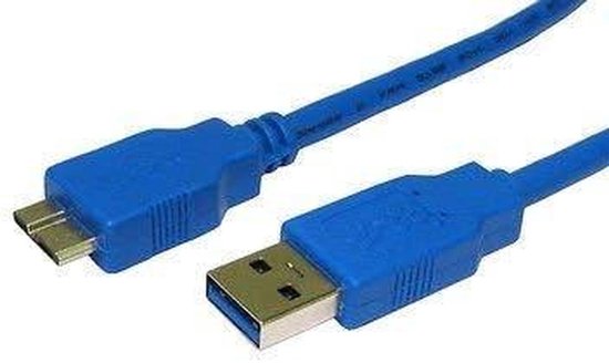 USB 3.0 Kabel - Micro B Kabel - Externe Harde Schijf - Super Speed 5Gbps - 1 meter - Zwart