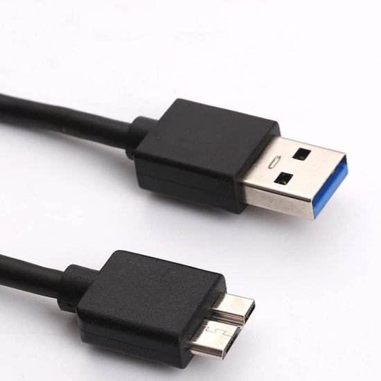 USB 3.0 naar Micro B datakabel 50 cm voor harde schijven, tablet, camera en PC van Merkloos