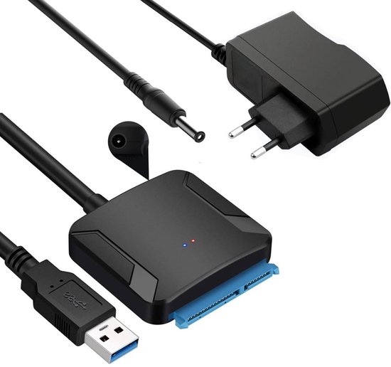 USB 3.0 naar SATA Adapter voor 2.5"/3.5" HDD/SSD - Snelle Gegevensoverdracht met 12V/2A Voeding en Optische Schijfondersteuning