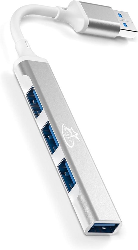 USB A Multi-Poort Extender - USB Hub - Extra Poorten Toevoegen - Hoge Snelheid 5Gbps - 4 Poorten - Zwart