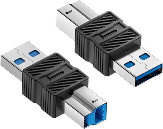 USB B Adapter - Converter Kabel - Apparaten Verbinden - Hoge Snelheid 5Gbps - 6.6 x 3.3 cm - Zwart