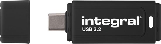 USB-C Flash Drive - Snelle Opslag - Bestanden Overzetten - Plug and Play - 128GB Capaciteit - Zwart van Merkloos