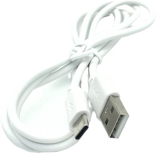 USB-C Laadkabel - Datakabel Externe Schijf - Opladen en Data - USB-A naar USB-C - 1 meter - Wit