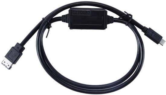 USB-C naar eSATA Kabel - Adapter Converter - Externe Schijven Koppelen - Universele Aansluiting - 1 Meter Lengte - Zwart van Merkloos