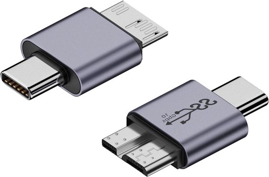 USB C naar Micro B Adapter - Externe Harde Schijf Adapter - Bestanden Overzetten - 10 Gbps Snelheid