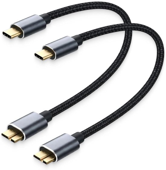 USB C naar Micro B - Externe Harde Schijf Kabel - Data Overzetten - Directe Verbinding - 0.5 Meter