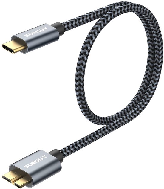 USB C naar Micro B Kabel 0.5m USB 3.1 SuperSpeed 10Gbps - Voor Externe Harde Schijven en Smartphones van Merkloos