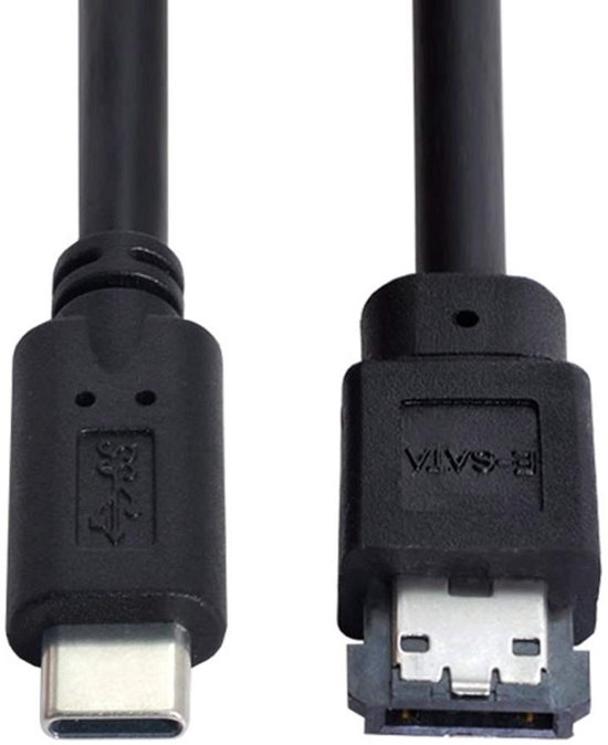 USB-C naar Power Over eSATA Adapter voor HDD SSD ODD Converter van Merkloos