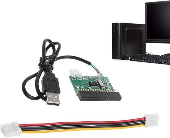 USB Diskettestation - Externe Drive - Gegevens Overzetten - Plug and Play - 20cm Kabel - Zwart