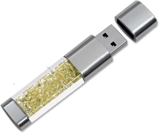USB Flash Drive - Geheugenstick Pen Drive - Externe Opslag - Waterdicht Schokbestendig - 64GB - Geel Transparant van Merkloos