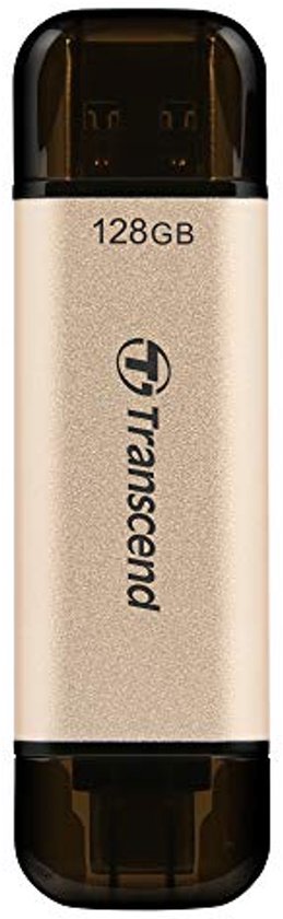 USB Flash Drive - Geheugenstick - Snelle Data Overdracht - Dubbele Poort - 128 GB - Goudkleurig