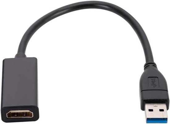 USB naar Adapter - Video Converter - Extra Monitor - Plug and Play - 1080P HD - Zwart