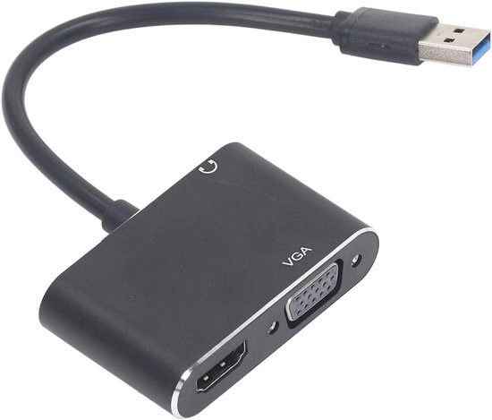 USB naar HD Adapter - Video Converter - Scherm Uitbreiding - Hoge Snelheid Gelijktijdig - 17x10x3cm