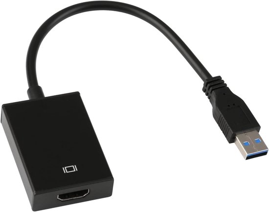 USB naar HDMI Adapter - Converter Beeldscherm - Extra Monitor Aansluiten - Ondersteunt Audio en Video - 1080p Full HD