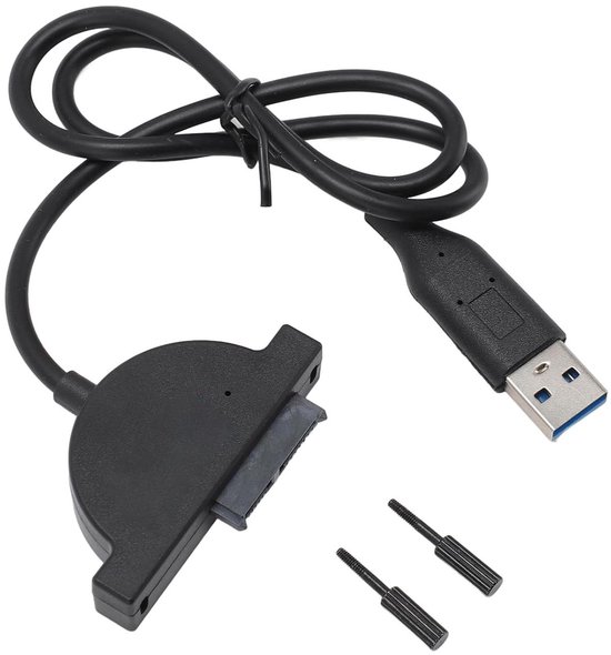 USB naar Kabel - Externe Schijf Adapter - Data Back-up - Hoge Snelheid - 50 cm Kabel - Zwart
