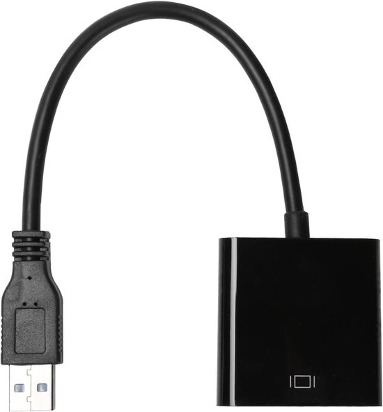 USB naar VGA Adapter - Video Omzetter Kabel - Extern Beeldscherm - Plug and Play Installatie - 5 Gbps - Wit