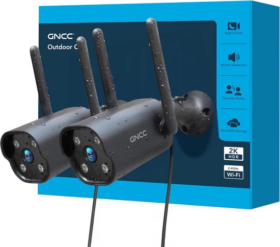 Vaste Buiten WiFi Camera voor Draadloze Beveiliging