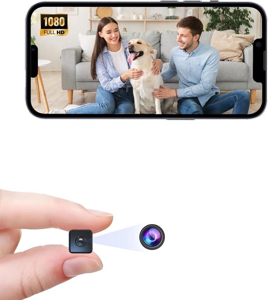 Verborgen Camera Binnen - Mini Spy Lens - Thuis Kantoor Beveiliging - Real Time Record - 31x31x38 mm