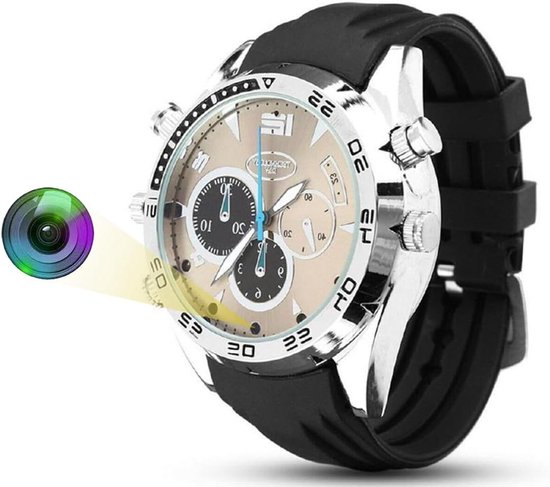 Verborgen Camera Horloge - Mini DV HD - Geheime Opnames - 1080P FHD Video - 32GB Geheugen - Zwart