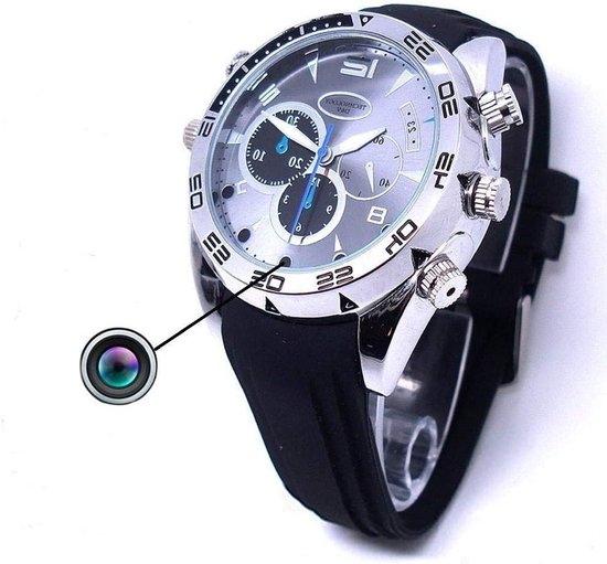 Verborgen Camera Horloge - Spionage Recorder - Veiligheid Bewaken - Infrarood Nachtzicht - 32 GB Geheugen - Zwart