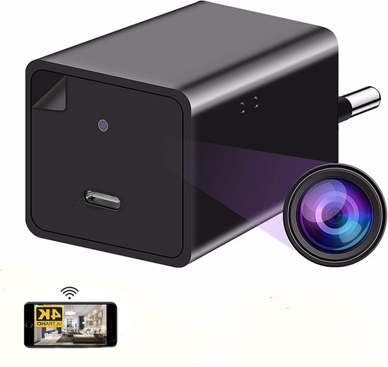 Verborgen Camera - Mini DV - Huis Beveiligen - Nachtzicht Functie - 4K Resolutie - Zwart