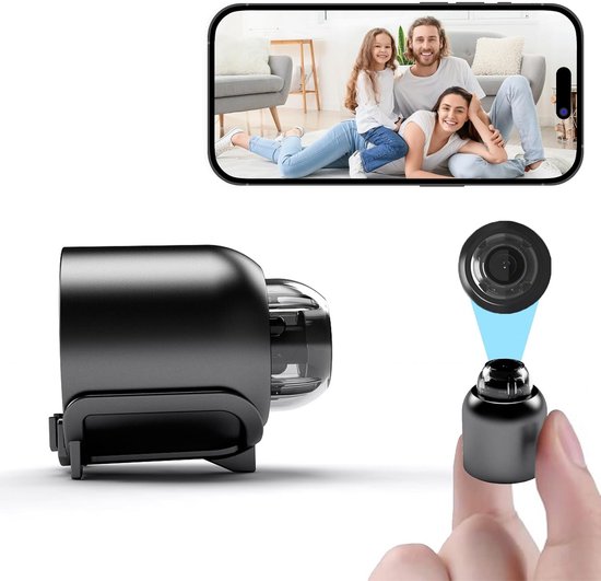 Verborgen Camera - Spy Cam - Compacte Mini Camera - Beveiliginscamera - Huiscamera van Merkloos