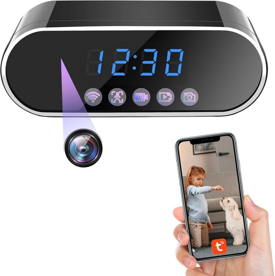 Verborgen Mini Spy Camera 1080P HD met Nachtzicht en 5G/2.4G Wifi voor Binnenbewaking van Merkloos